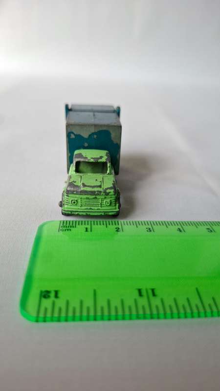 Vintage Lone Star Tuf-Tots (1969-1980) Diecast Blue and Green Garbage Truck - Good Condition