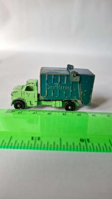 Vintage Lone Star Tuf-Tots (1969-1980) Diecast Blue and Green Garbage Truck - Good Condition
