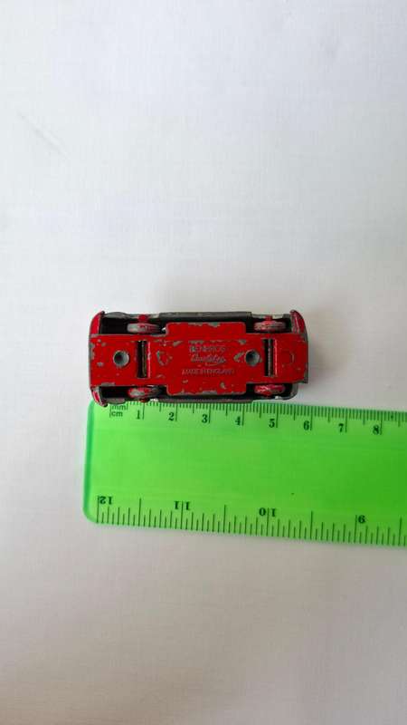 Vintage Benbros Mighty Midget No.18 Diecast Hudson Tourer Car - Chrome, Blue Roof, Red Base