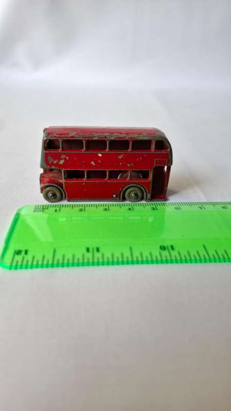 Vintage Lesney Diecast Model of the London Routemaster Double-Decker Bus - Well Played Condition