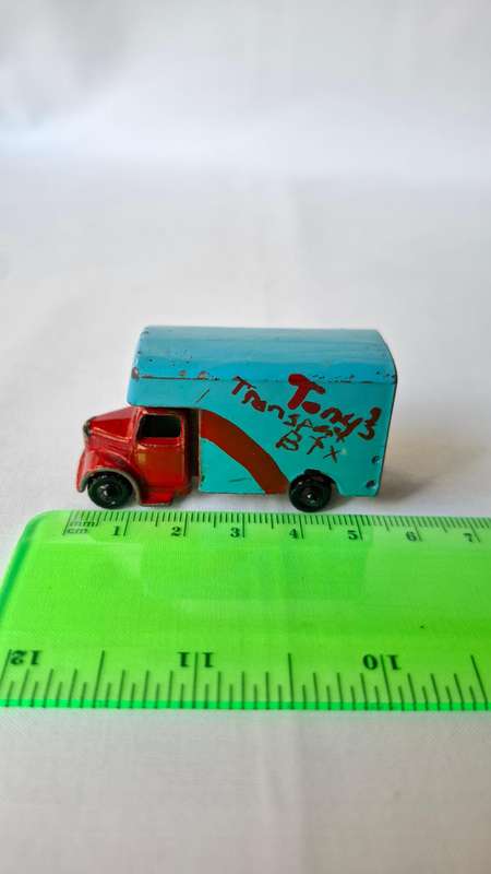 Vintage Lesney Diecast No. 17 Bedford Removal Van - Repainted But In Good Condition