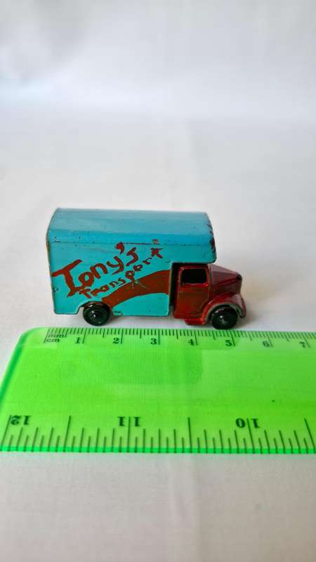 Vintage Lesney Diecast No. 17 Bedford Removal Van - Repainted But In Good Condition