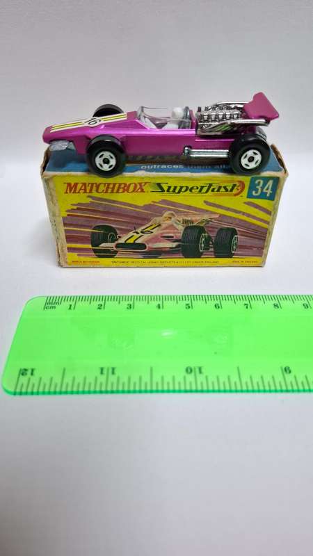 Vintage Matchbox Diecast No.34 "Formula 1 Racing Car" Made By Lesney - Excellent Condition