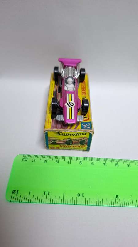 Vintage Matchbox Diecast No.34 "Formula 1 Racing Car" Made By Lesney - Excellent Condition