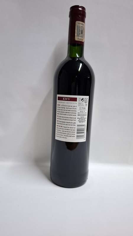 2000 Vintage KWV Cabernet Sauvignon 750ml - Bidding Per Bottle
