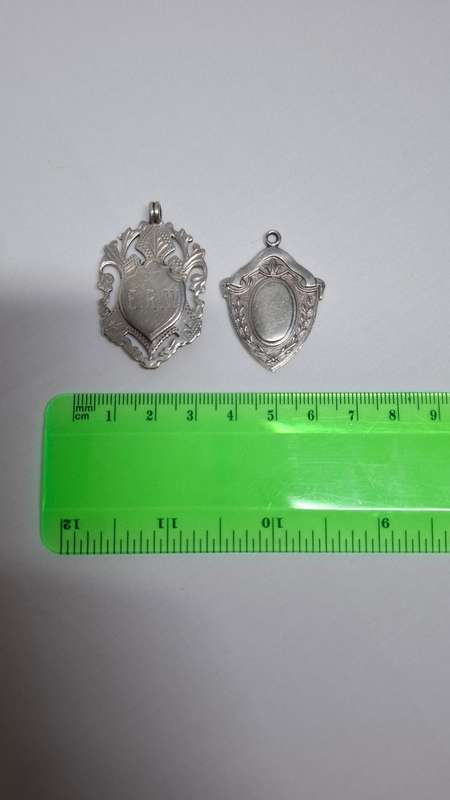 Selection of Two Beautiful Sterling Silver 925 Fob Medals (22g) - Excellent Condition