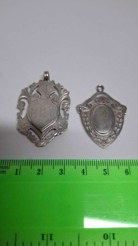 Selection of Two Beautiful Sterling Silver 925 Fob Medals (22g) - Excellent Condition