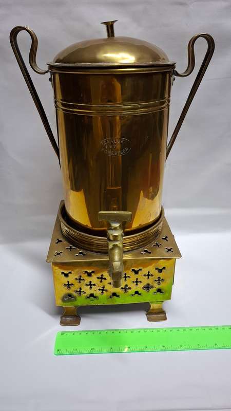 Beautiful Cape Brass Coffee Konfoor and Tessie- T.C. Falck 1972 Robertson - Excellent Condition
