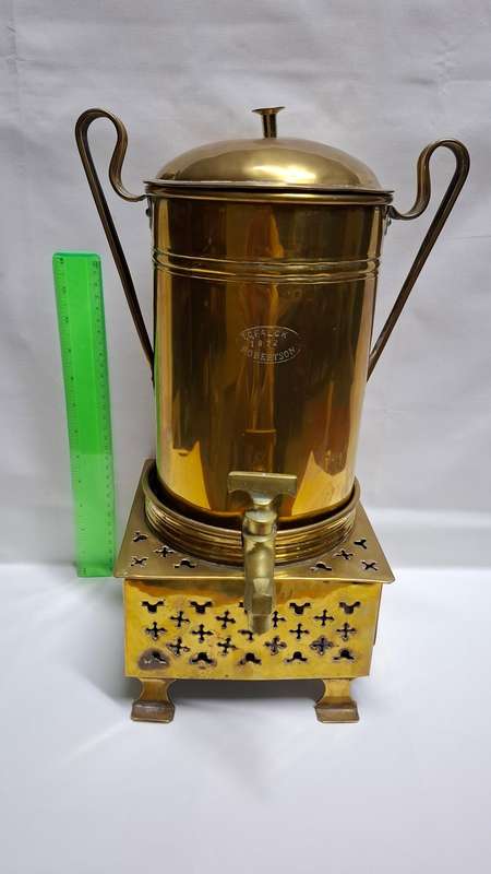 Beautiful Cape Brass Coffee Konfoor and Tessie- T.C. Falck 1972 Robertson - Excellent Condition