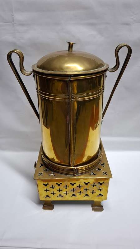 Beautiful Cape Brass Coffee Konfoor and Tessie- T.C. Falck 1972 Robertson - Excellent Condition