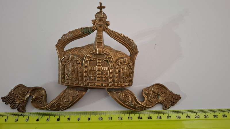 Very Rare Large German South West Africa Landespolizei Freikorps (Cir 1905) Metal Cap Badge
