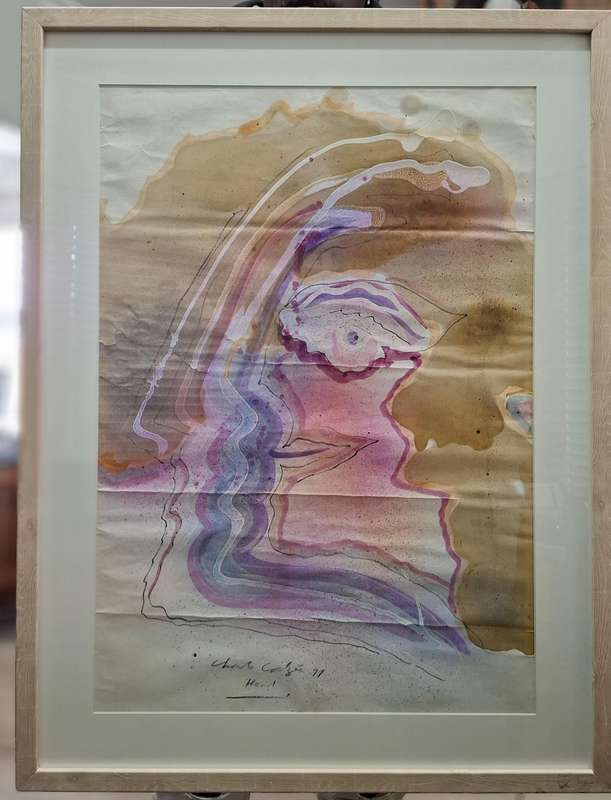 Mixed Media Artwork by Christo Coetzee "Head" Signed and Framed