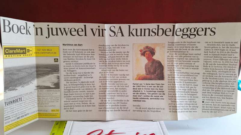 Juweel vir S.A Kunsbeleggers - Stories Teen my Muur - Matthys Strydom -Puik Kondisie