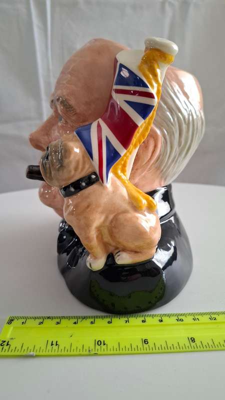 Very Rare Royal Doulton Limited Edition Winston Churchhill Toby Jug with Bulldog 1991 - D6907