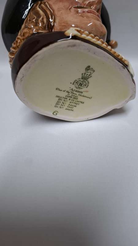 Royal Doulton  Medium Size Character Jug "Aramis " One of the Three Musketeers - Excellent Condition