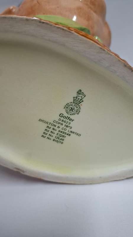 Royal Doulton Large Toby Jug "Golfer" D. 6623 - Excellent Condition
