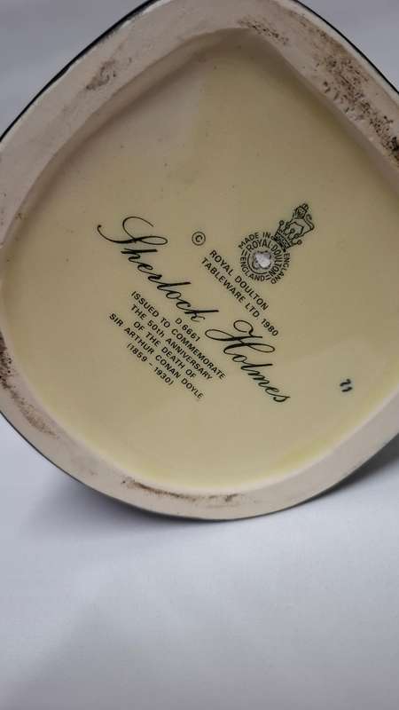 Royal Doulton Large Toby Jug " Sherlock Holmes " D. 6661 - Excellent Condition