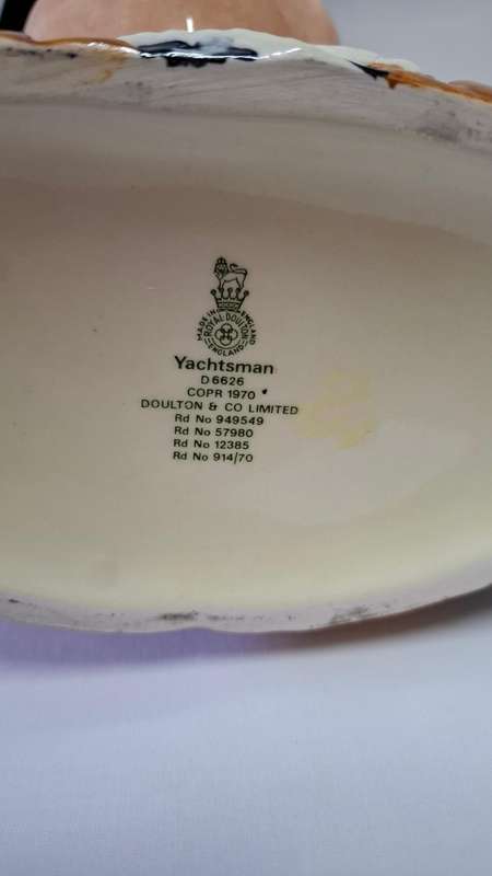 Royal Doulton Large Toby Jug " Yachtsman " D. 6626- Excellent Condition
