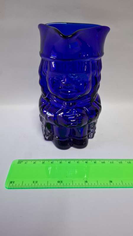 Royal Doulton Medium Whitefairs Barnaby Blue Glass Toby Jug "Jermey"  - Excellent Condition