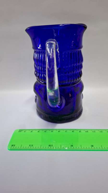 Royal Doulton Medium Whitefairs Barnaby Blue Glass Toby Jug "Jermey"  - Excellent Condition