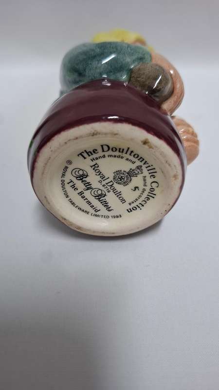 Royal Doulton Small Toby Jug " Betty Bitters  " D. 6716 - Excellent Condition