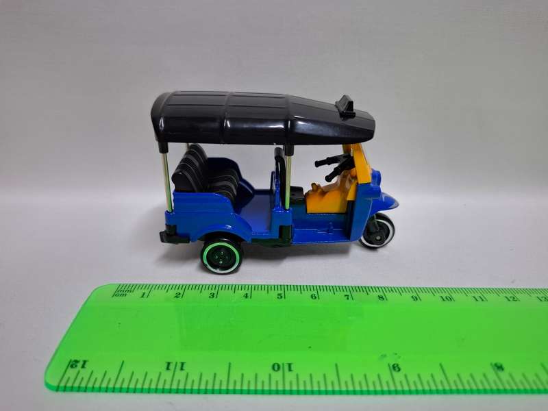Retro Blue and Yellow Tuk-Tuk Tricycle Taxi - Excellent Condition