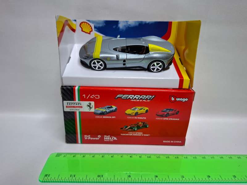 Ferrari Monza SP1 Diecast 1/43 scale Shell's Innovation Partnership With Ferrari- Good Condition