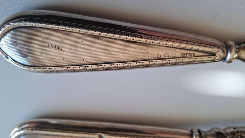 Antique Birmingham Hallmarked Silver Mirror/Boot Lace Hook/Shoe Horn
