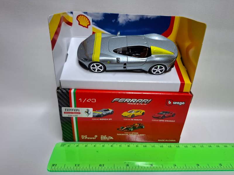 Ferrari Monza SP1 Diecast 1/43 scale Shell's Innovation Partnership With Ferrari- Good Condition