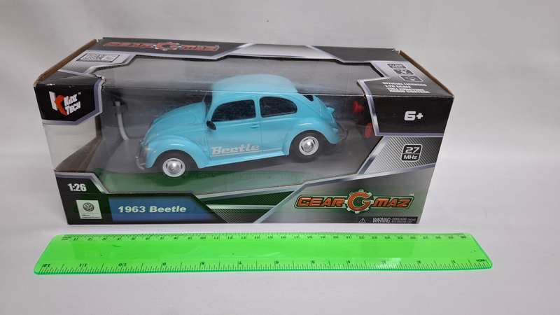 Vintage Gear GMax Remote Control 1963 Volkswagen Beetle 1:26 Scale - Good Condition