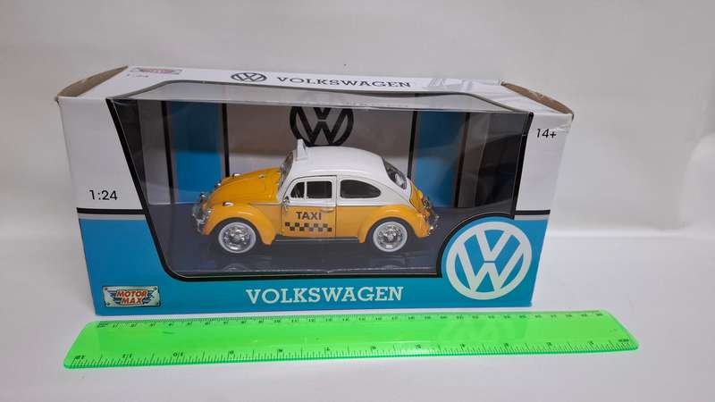 Vintage MotorMax Diecast Volkwagen Beetle Taxi Collectable - Excellent Condition