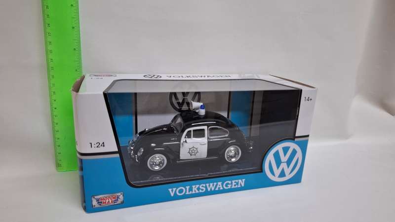 Vintage MotorMax Diecast Volkwagen Beetle Police Collectable - Excellent Condition