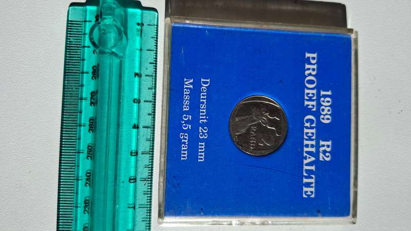 1989 Proof Quality Two Rand Coin in Good Condition