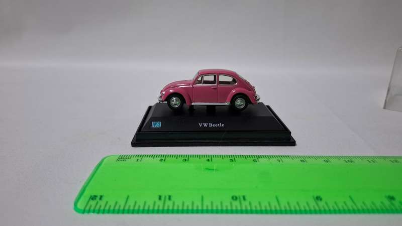 Vintage Cararama Diecast Pink Volkswagen Beetle - Excellent Condition