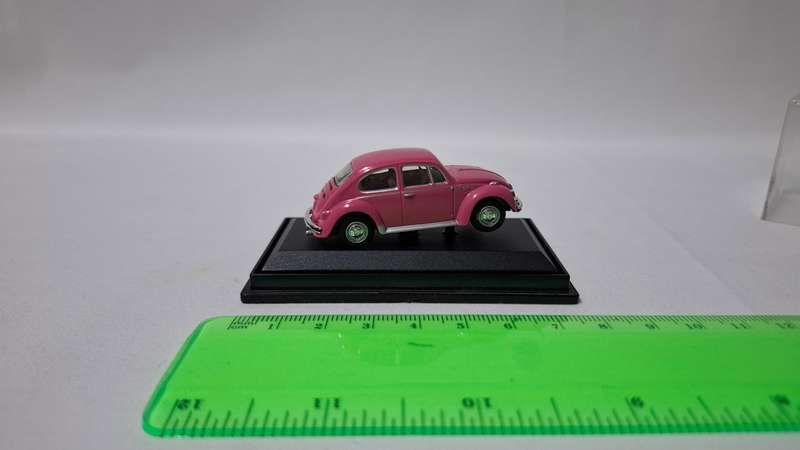 Vintage Cararama Diecast Pink Volkswagen Beetle - Excellent Condition