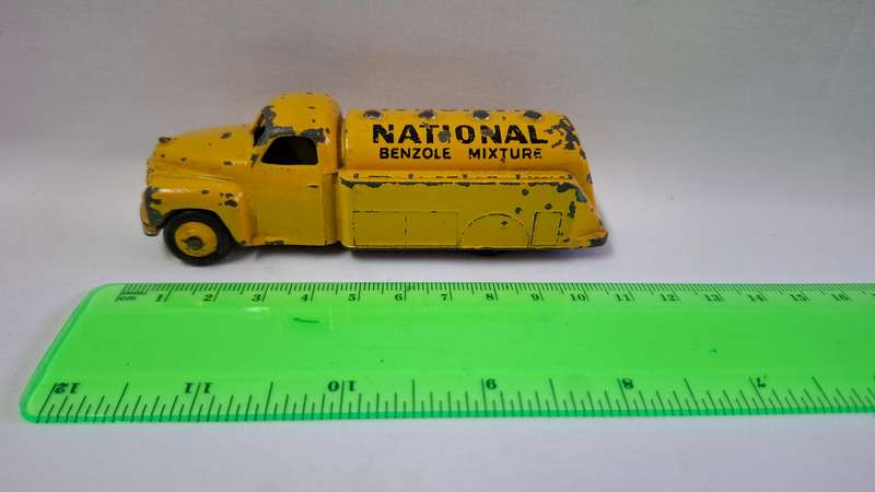 Very Rare Vintage Dinky Toys- Meccano Studbaker National Benzole Mixture Oil Tank- Well played