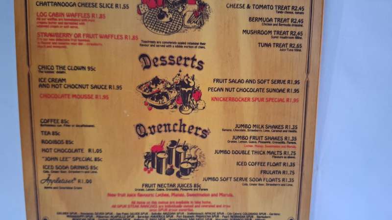 Vintage Menu from a San Antonio Spur Restaurant,  From 1980's - Good Condition