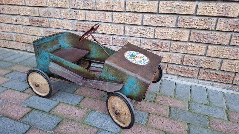 Very Rare Vintage Sheet Steel Jeep with Pedal Mechanism -Well Played Condition