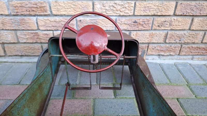 Very Rare Vintage Sheet Steel Jeep with Pedal Mechanism -Well Played Condition