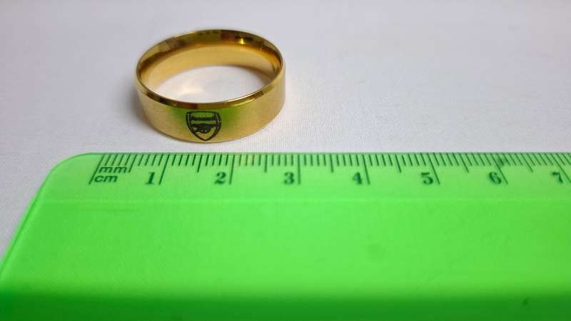 Stunning Unisex Arsenal Gold Plated Novelty Ring - Excellent Condition