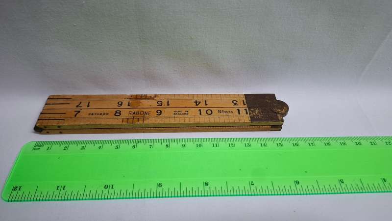 Beautiful Vintage Rabone Boxwood Folding Ruler, No.1176 - Well used but still in good condition