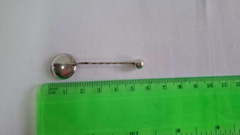 Beautiful Vintage Birmingham Hallmarked  Silver Salt Spoon 2.1g-Good Condition