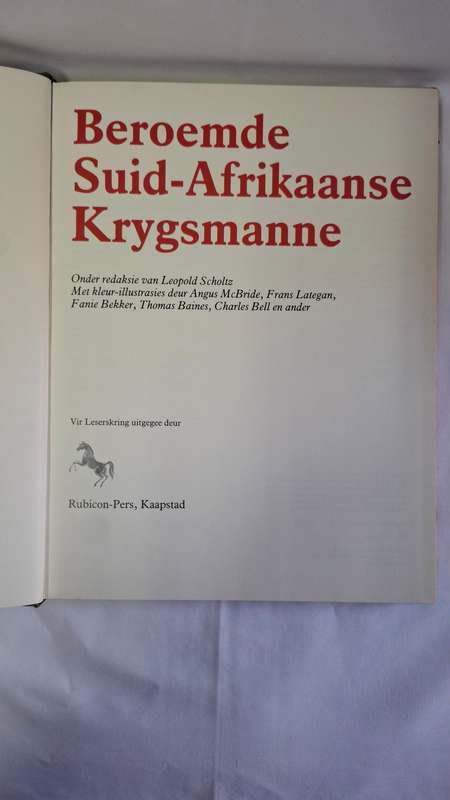 Beroemde Suid-Afrikaanse Krygsmanne  Leopold Scholtz