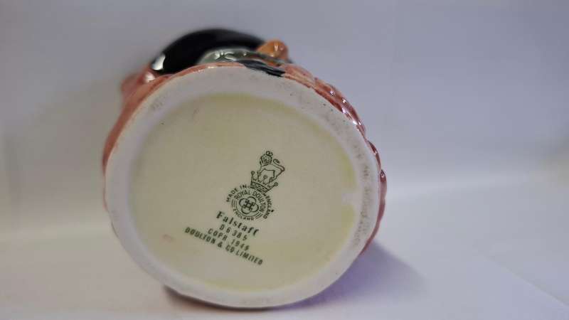 Royal Doulton Small Toby Jug "Sir John Falstaff " D.6385- Excellent Condition