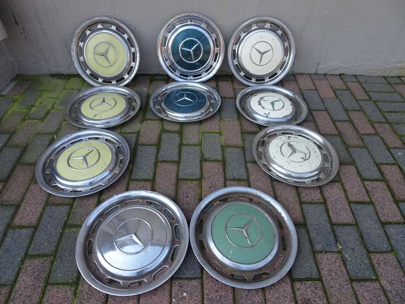 Collection Of Ten Mercedes Benz Wheel Trimmings - In Secondhand Condition (View Images)