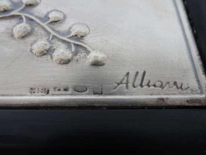 Gorgeous Vintage Signed Alliani Trinket Jewelry Music Box With Sterling Silver Plate-See Description