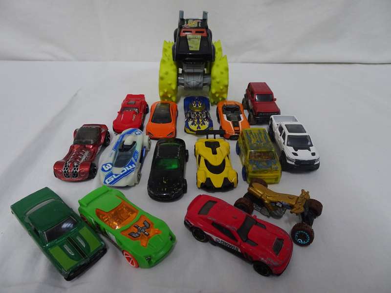 Collection Of Sixteen HotWheel Die Cast Cars - See My Description