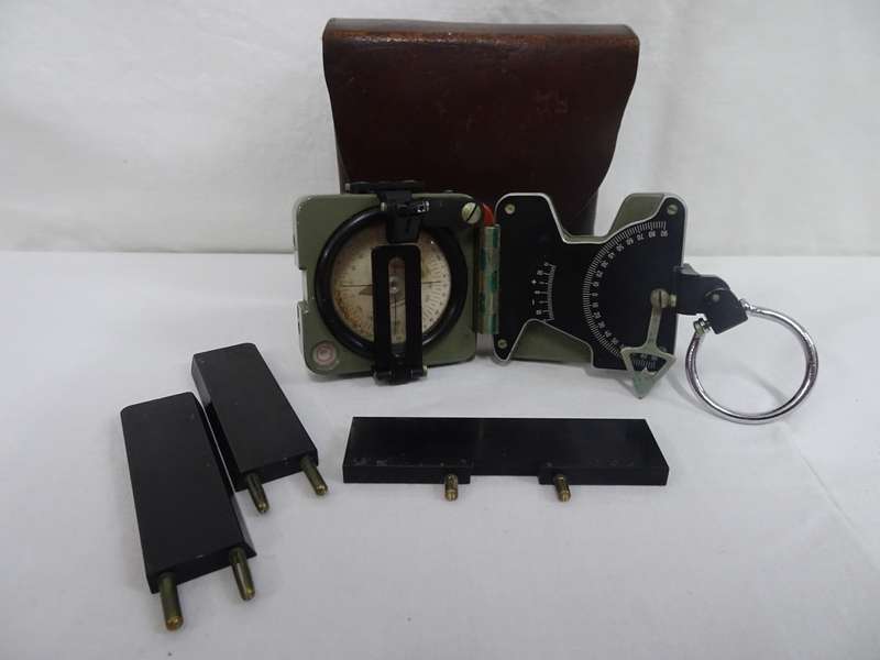 Meridian Prismatic Compass and Clinometer -Made In Switzerland-In Leather Pouch With Accesories