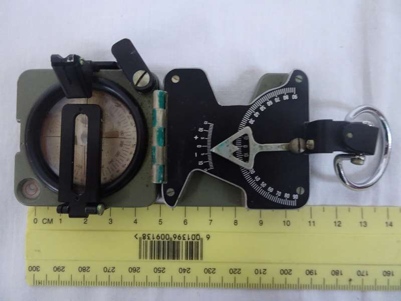 Meridian Prismatic Compass and Clinometer -Made In Switzerland-In Leather Pouch With Accesories