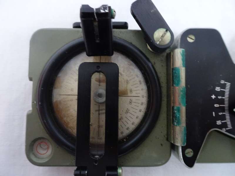 Meridian Prismatic Compass and Clinometer -Made In Switzerland-In Leather Pouch With Accesories